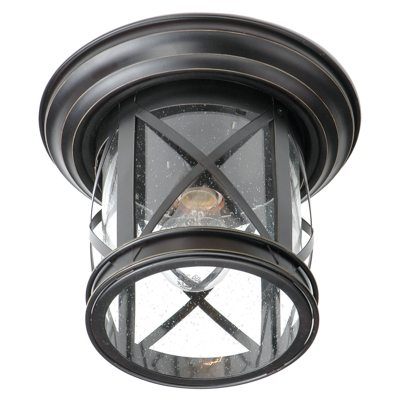 Trans Globe Lighting 5128 ROB 1 Light Flush-mount in Rubbed Oil Bronze
